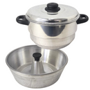 Forma Pudim Alumínio Grande Dupla Receita Ideal para Banho Maria