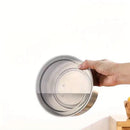 Jogo 5 Potes Tigelas em Inox Alumínio Com Tampa Redondo